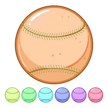 Equipment baseball ball cartoon vector graphic イラスト素材