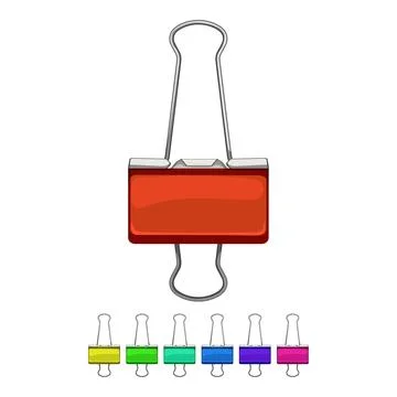 Equipment binder clip cartoon vector graphic color Stock-Illustration