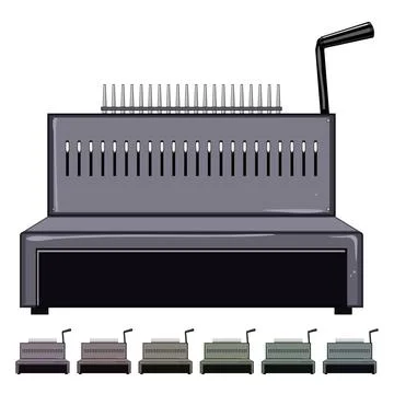 Equipment binding machine cartoon vector graphic Stock Illustration