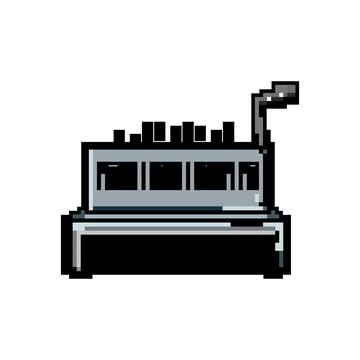 Equipment binding machine game pixel art vector illustration イラスト素材