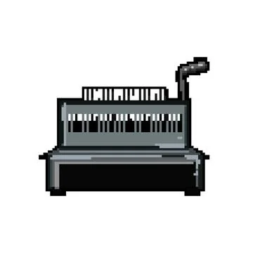 Equipment binding machine pixel art vector illustration イラスト素材