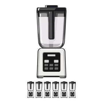 Equipment blender kitchen cartoon vector graphic Stock Illustration