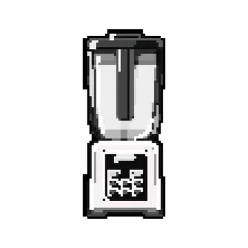 Equipment blender kitchen pixel art vector illustration Stock Illustration
