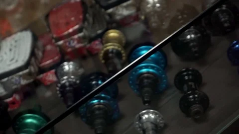 Equipment for bmx on the storefront Stock-Footage 103042952