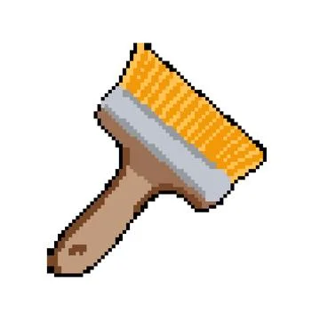 Equipment brush paint tool pixel art vector illustration Ilustração Stock