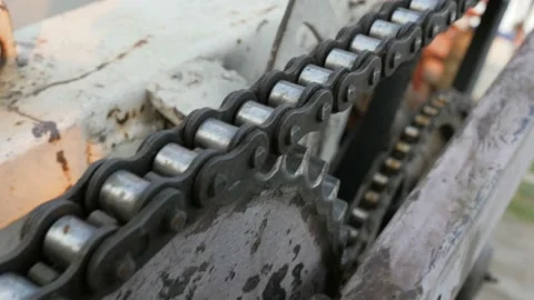Equipment With Chain Drive Stock Footage 104697590