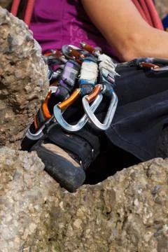 Equipment for climbing Stock Photos