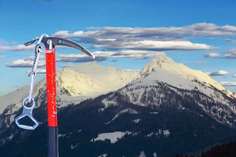Equipment for climbing the summit Stock Photos