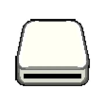 Equipment compact photo printer pixel art vector illustration Stock Illustration