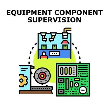 Equipment component supervision producing control process 库存插图