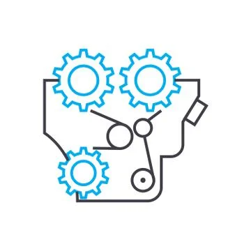 Equipment components linear icon concept. Equipment components line vector sign Stock-Illustration