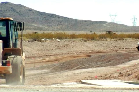 Equipment at a Construction Site Stock Footage 372473