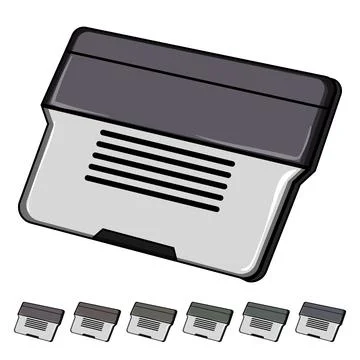 Equipment cooling pad cartoon vector graphic Illustrazione stock
