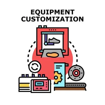 Equipment customization process and personalized manufacturing technology イラスト素材