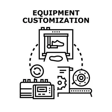 Equipment customization process and personalized manufacturing technology イラスト素材