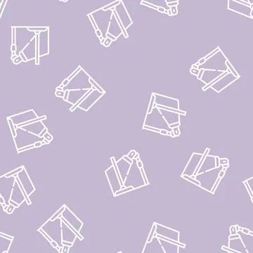 Equipment for dancer leg line vector seamless pattern Stock Illustration