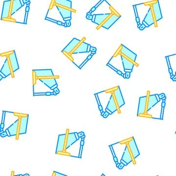 Equipment for dancer leg vector seamless pattern Stockillustratie
