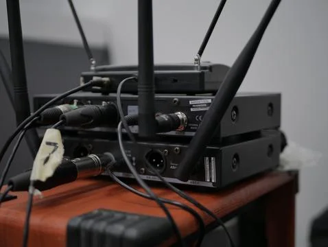 Equipment device audio jack connection 写真素材