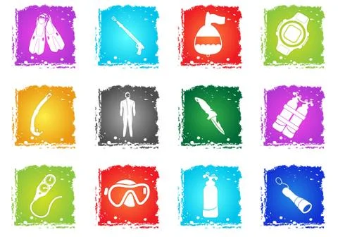 Equipment for Diving Stock Illustration