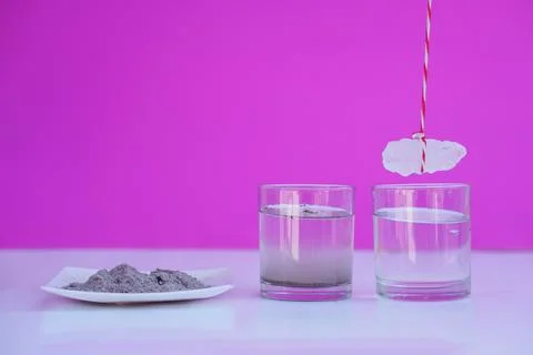 Equipment for doing science experiment about sedimentation Stock Photos