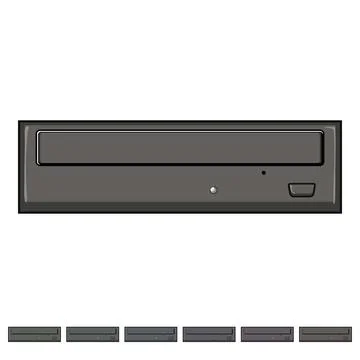 Equipment dvd drive cartoon vector graphic Stock Illustration