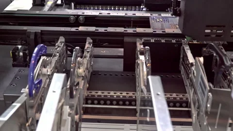 Equipment for electronics production, automatic component installation 스톡 동영상 152664543