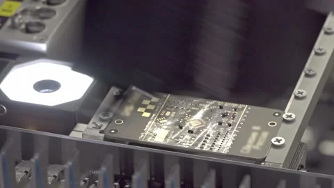 Equipment for electronics production, automatic component installation 스톡 동영상 152664694