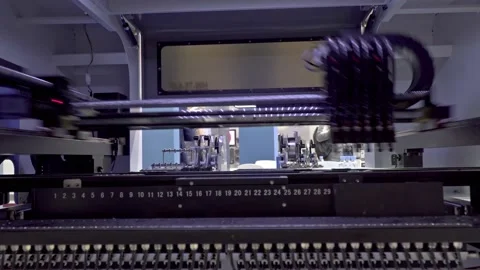 Equipment for electronics production, automatic component installation 스톡 동영상 158648139