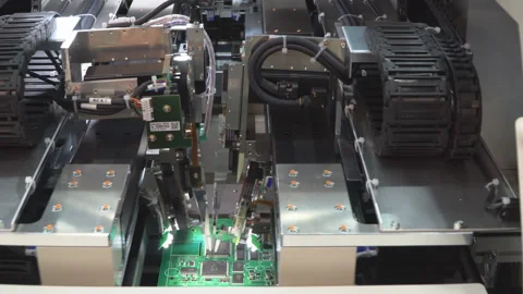 Equipment for electronics production Flying Probe Testsystem Stock Footage 106545482