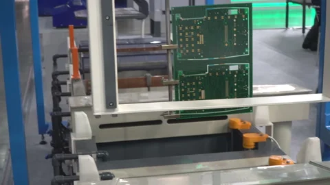 Equipment for electronics production,Automatic production line of chemical me Stock Footage 106548900