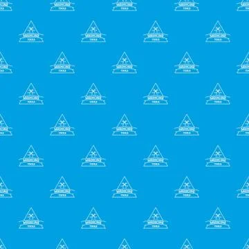 Equipment emblem pattern seamless blue Stock Illustration