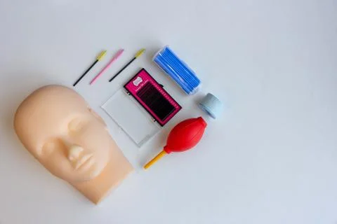 Equipment of eyelash extension , basic training eyelash extension Stock Photos