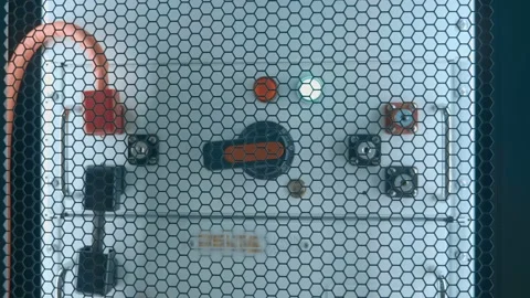 Equipment for fast charging of multiple batteries at the same time Stock Footage 218339963