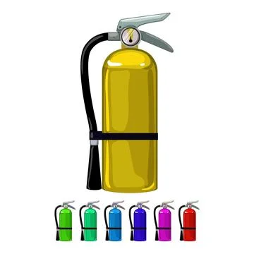 Equipment fire extinguisher cartoon vector graphic Stock Illustration
