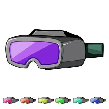 Equipment goggles welding cartoon vector graphic Stock Illustration