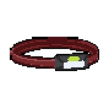 Equipment headlamp flashlight pixel art vector illustration Stock Illustration