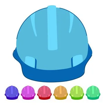 Equipment helmet builder vector cartoon graphic Stock Illustration