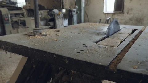 The equipment inside the old sawmill. Stock Footage 85351765