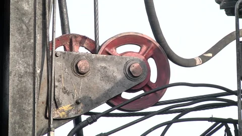 Equipment for installing piles in ground Stock-Footage 160357223