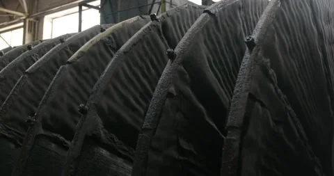 Equipment at the iron ore processing plant Stock Footage 160491288