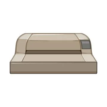 Equipment laminator machine cartoon vector illustration Illustrazione stock