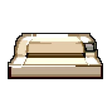 Equipment laminator machine game pixel art vector illustration Illustrazione stock