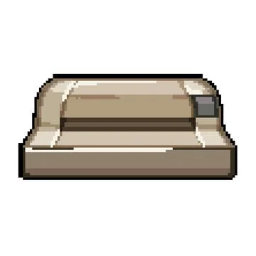 Equipment laminator machine pixel art vector illustration Illustrazione stock