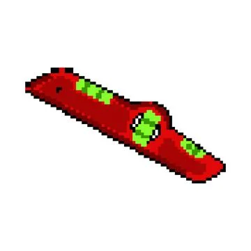 Equipment level tool pixel art vector illustration Ilustración de archivo