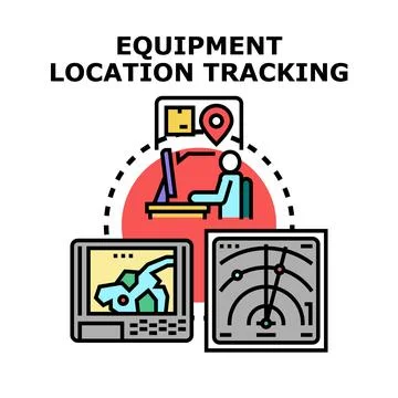 Equipment location tracking managing global logistics distribution 库存插图