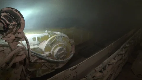 Equipment in the mine Stock Footage 114135859