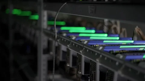 Equipment for Mining Bitcoin Stock Footage 94762138