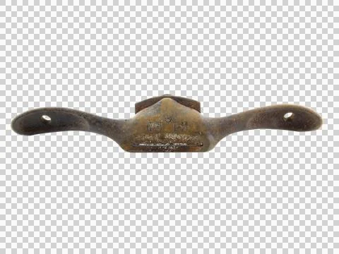 Equipment in old, rusty condition isolated on white background. Stock Photos