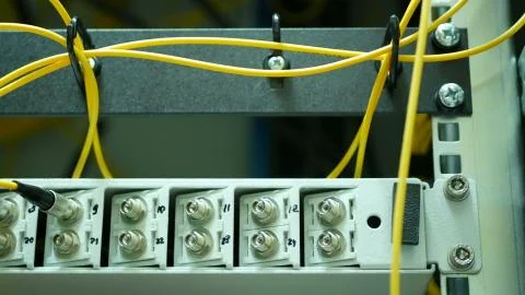 Equipment of the operator of communication Stock Photos