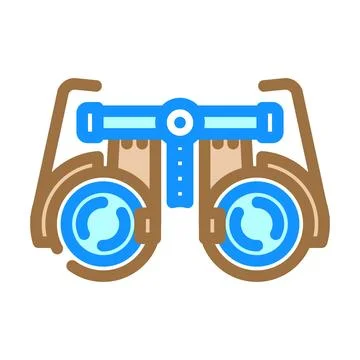 Equipment optometry vision eye color icon vector illustration Stock Illustration
